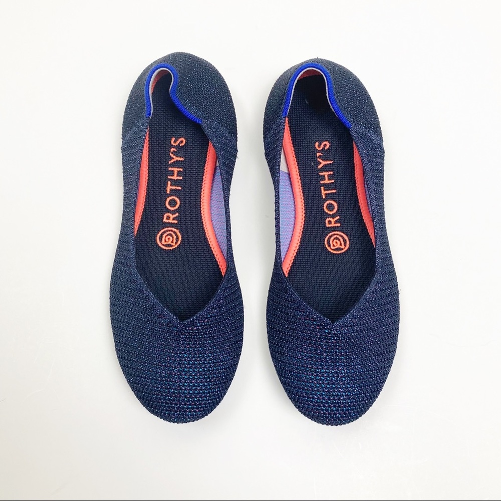 Rothy’s Blue Metallic Lattice Flats (Black Friday)